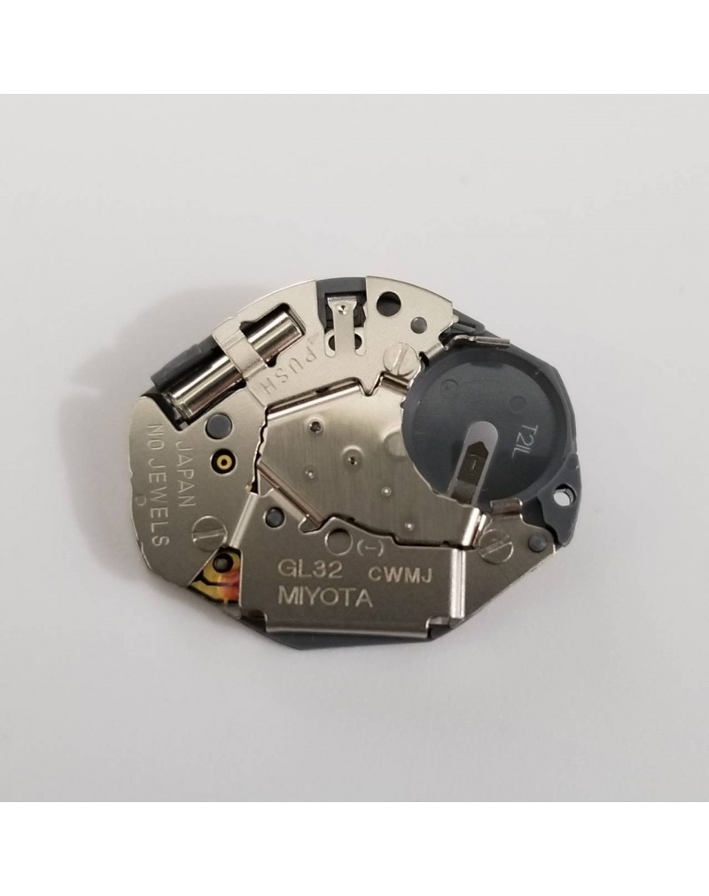 Mouvement à Quartz Miyota GL32 (GL30, GL34) - Taille 6 3/4 X 8, Hauteur H1 - Neuf Avec étiquettes